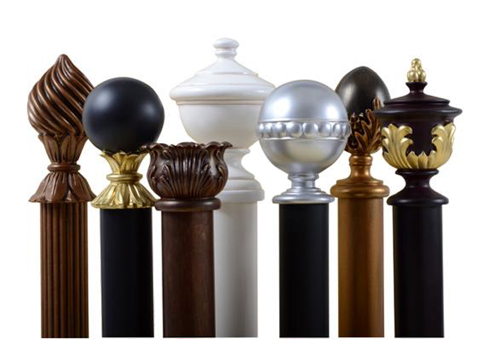 photo of decorative drapery hardware from Duralee