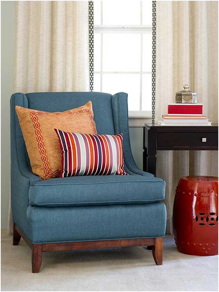 photo of upholstered chair courtesy Fabricut